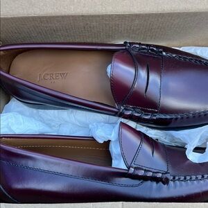 J. Crew Men's Deep Burgundy Slip-On Loafers